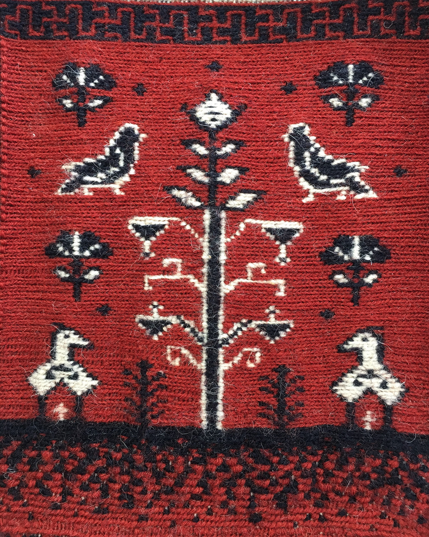 abstract craft design Iran kelim kerman motif pattern traditional weaving