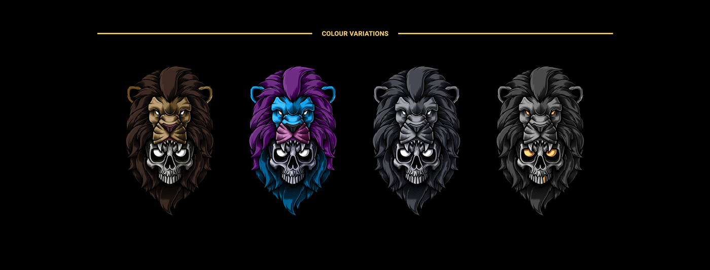 vector ILLUSTRATION  lion skull Apparel Design designbymatt Mattias Johansson ashdubh animal