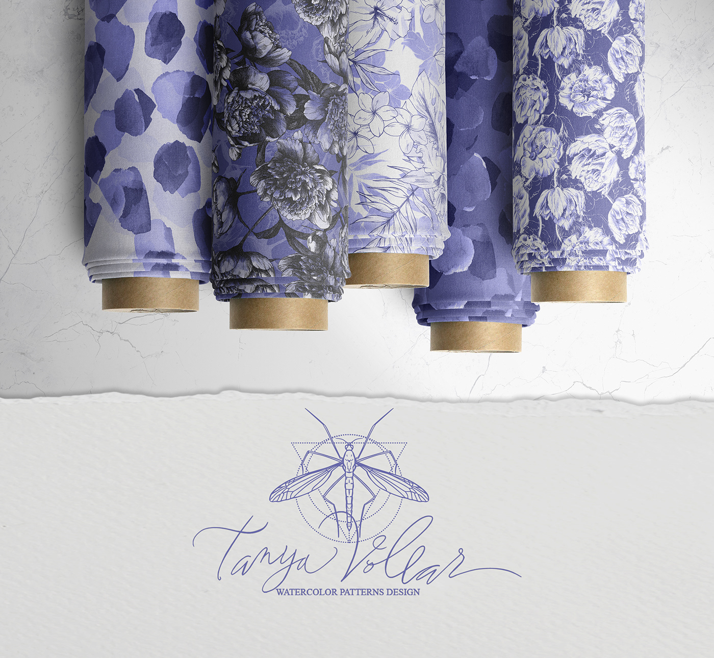 Digital Art  Flowers pantone pattern design  Patterns surface design Surface Pattern textile textile design  Very Peri