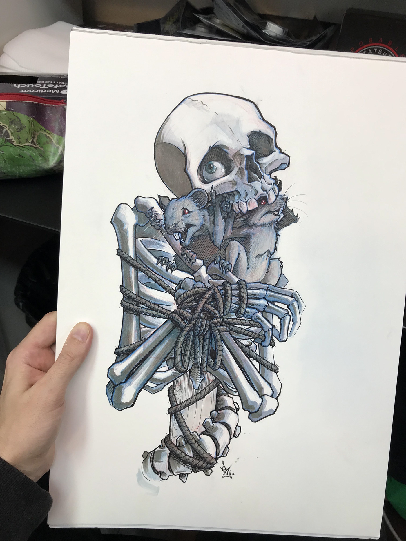 skull doodle sketch pencil Drawing  cartoon
