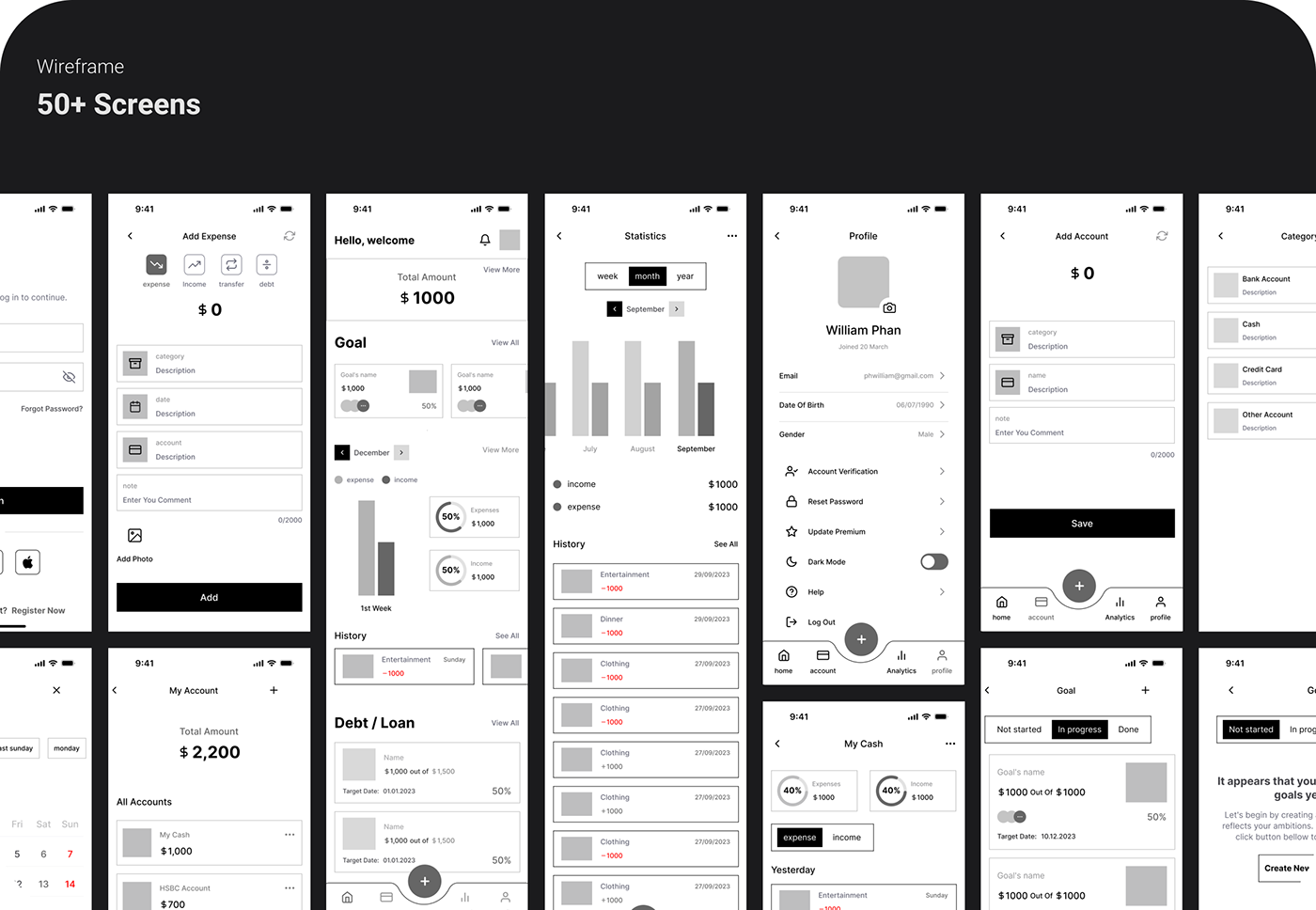 UI UX Case study Figma Mobile app finance app ui design app Management app ios