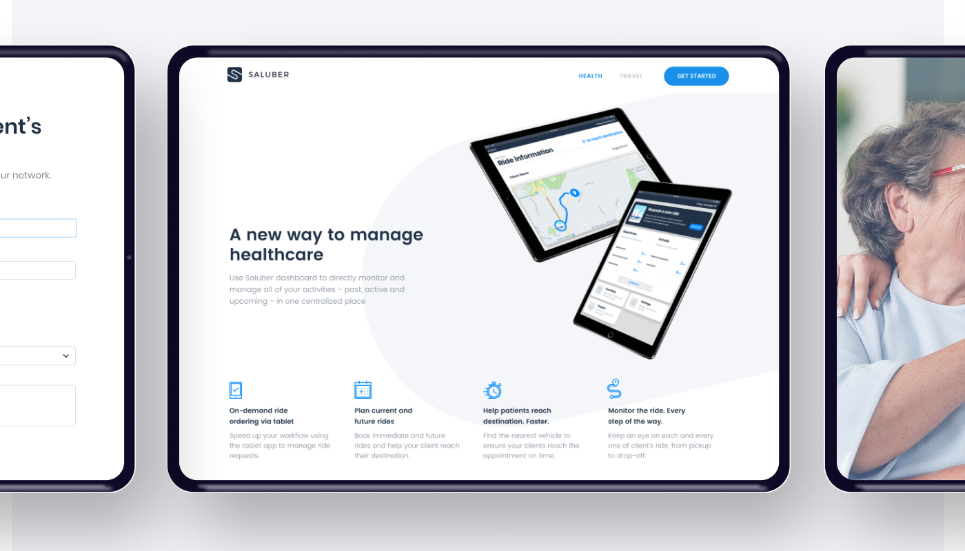 user interface user experience Case Study Health Transport medical prototype wireframe navigation