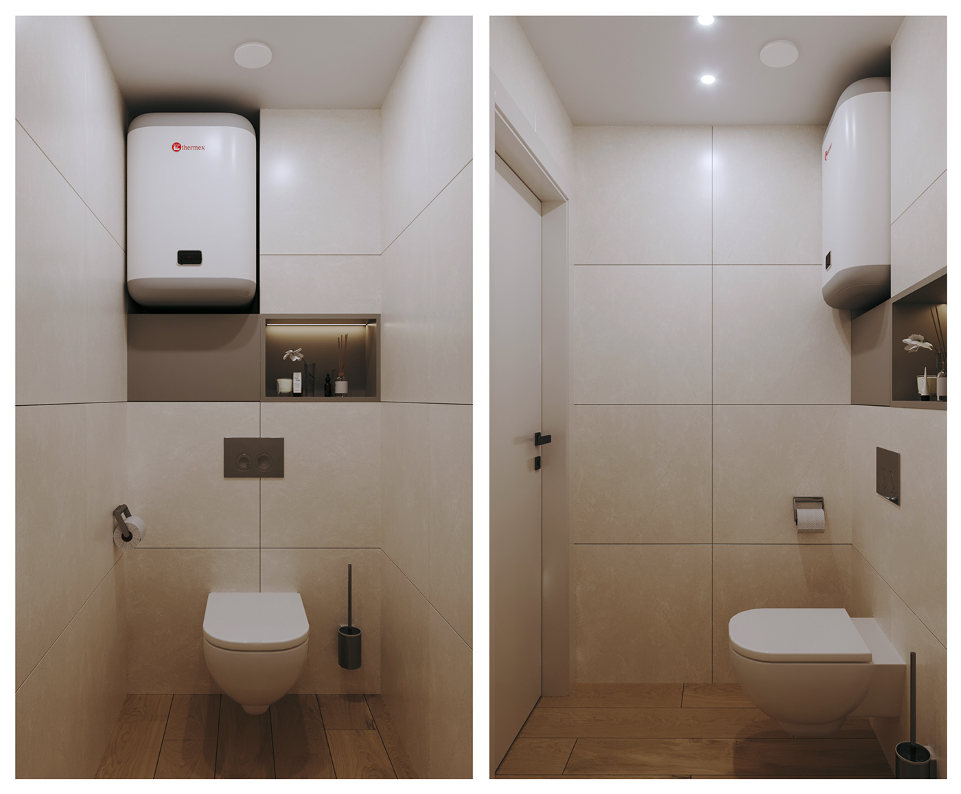 WC design and 3D visualization