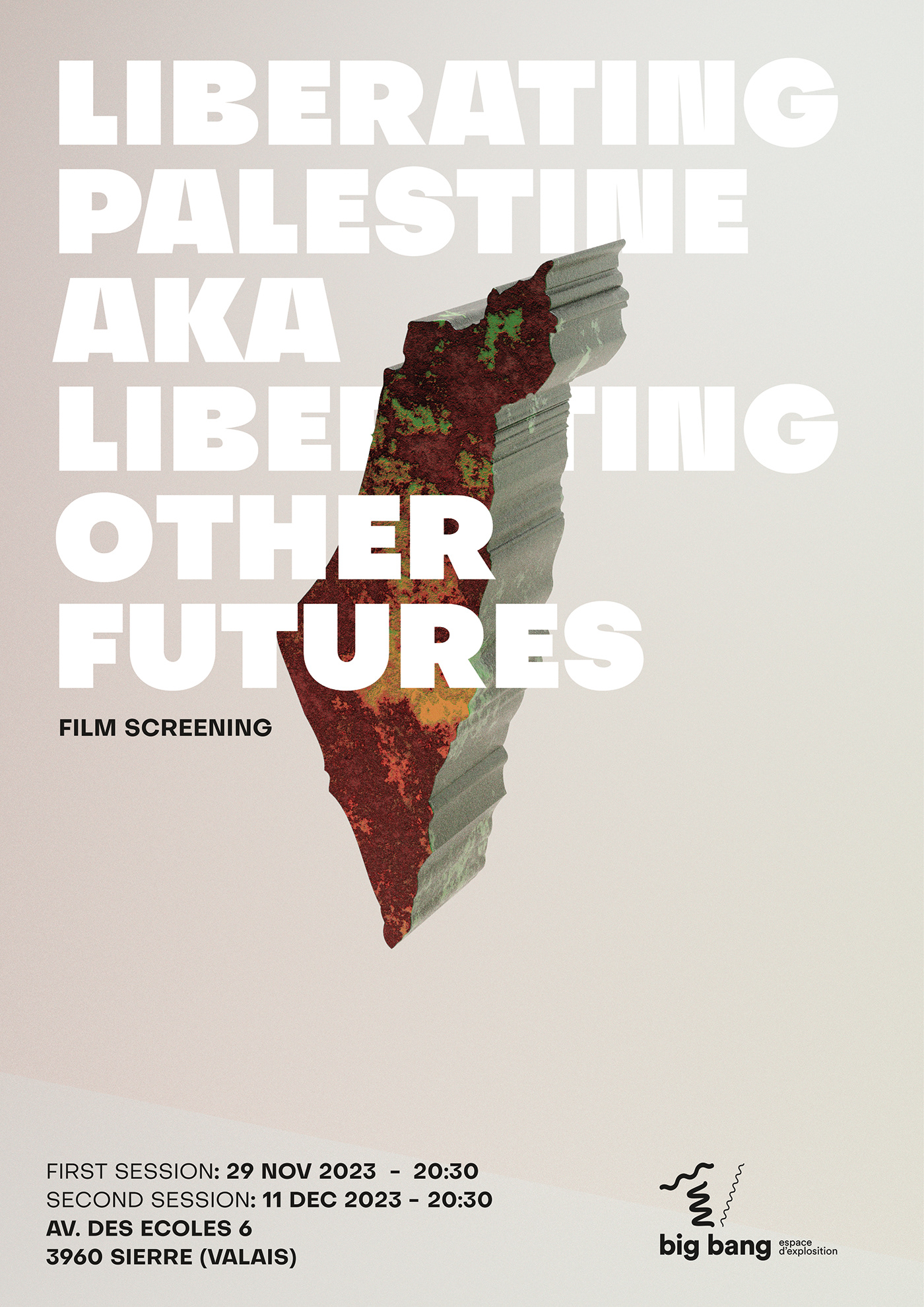 Film   palestine gaza 3D 3DBlender blender Render poster Poster Design typography  