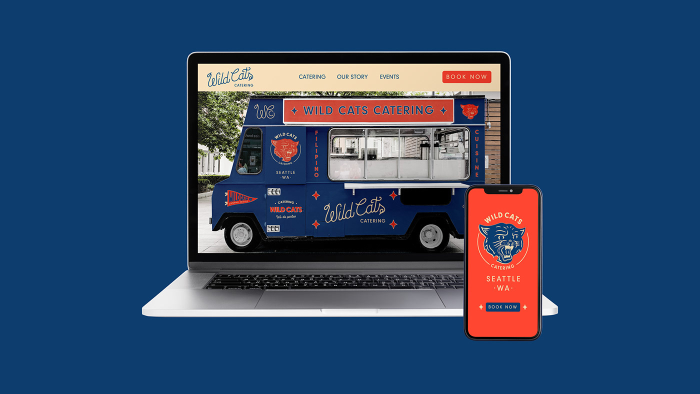 brand Brand Design brand identity branding  Branding design Food truck Logo Design restaurant vintage visual identity
