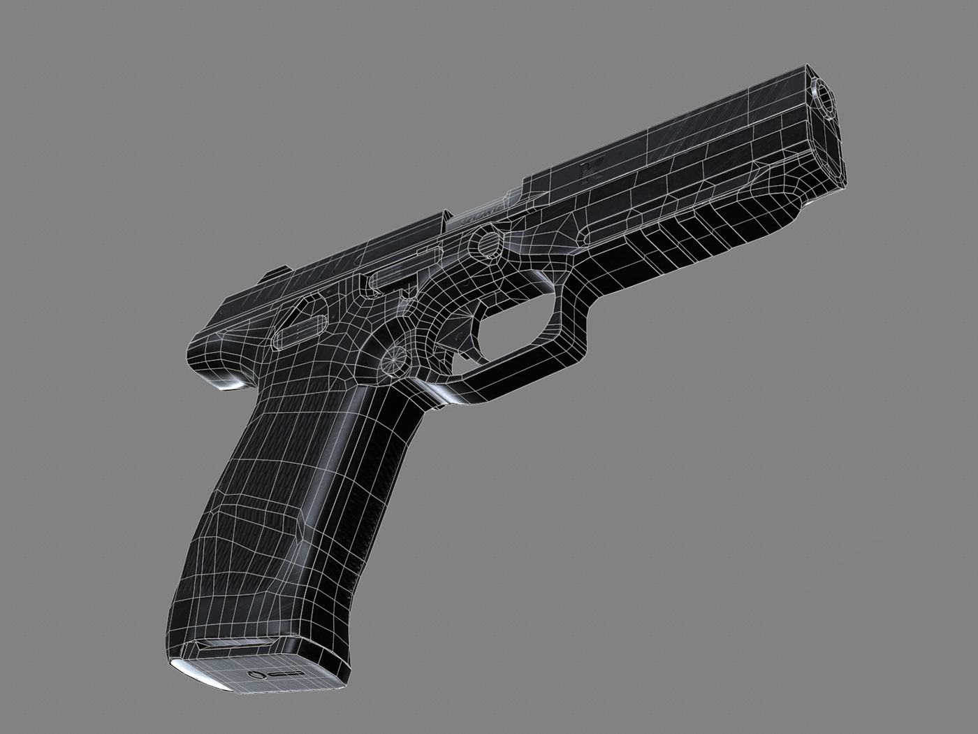 AR game Gun lebedev low-poly Military PBR pistol vr weapons
