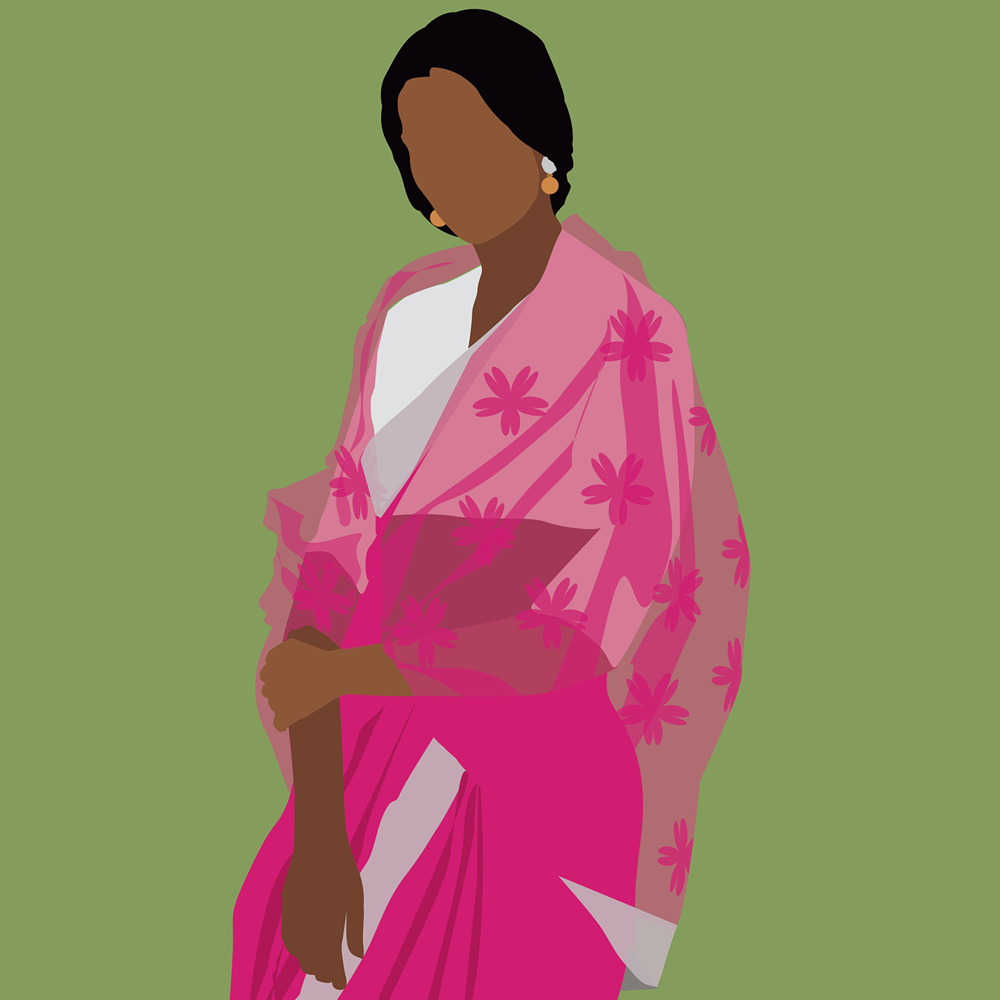 handloom India fabric fashion illustration saree indian indian women culture tradition Khadi