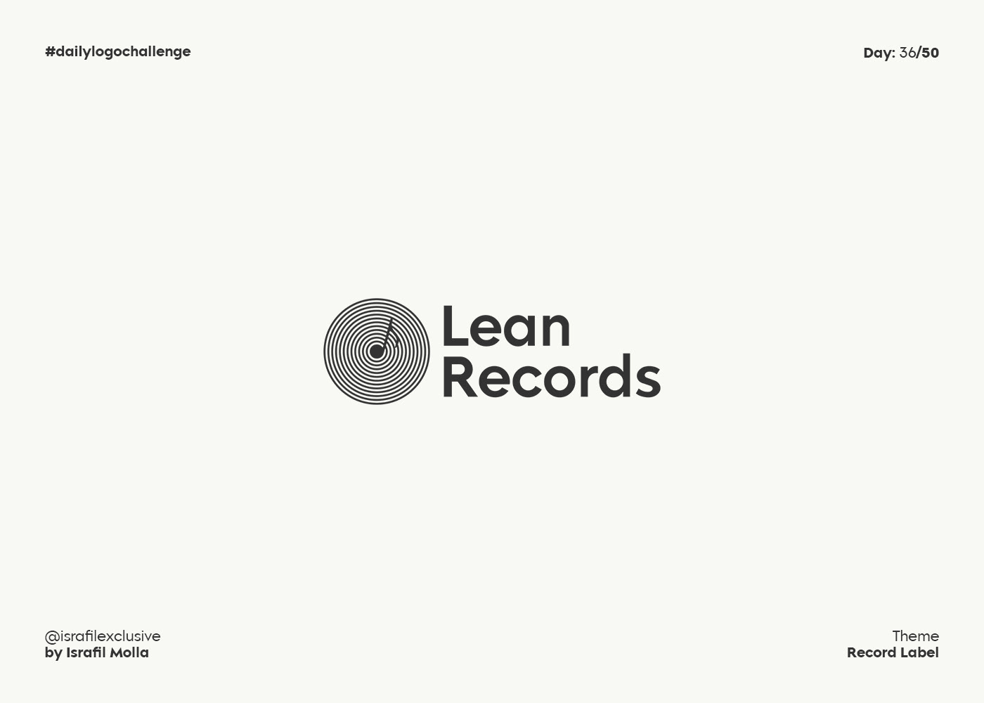 Lean Records - Daily Logo Challenge - Day 36