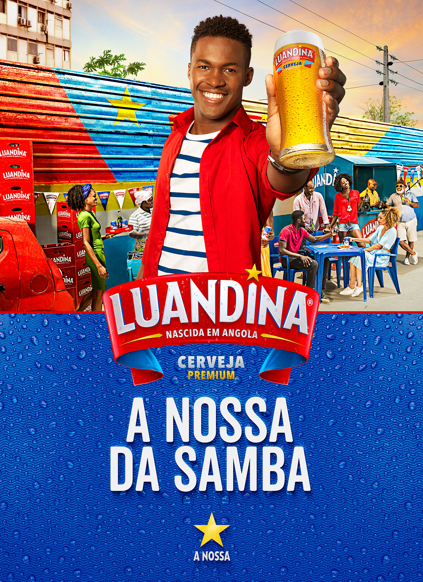 angola africa beer happy blue streets LUANDINA Born outdoors