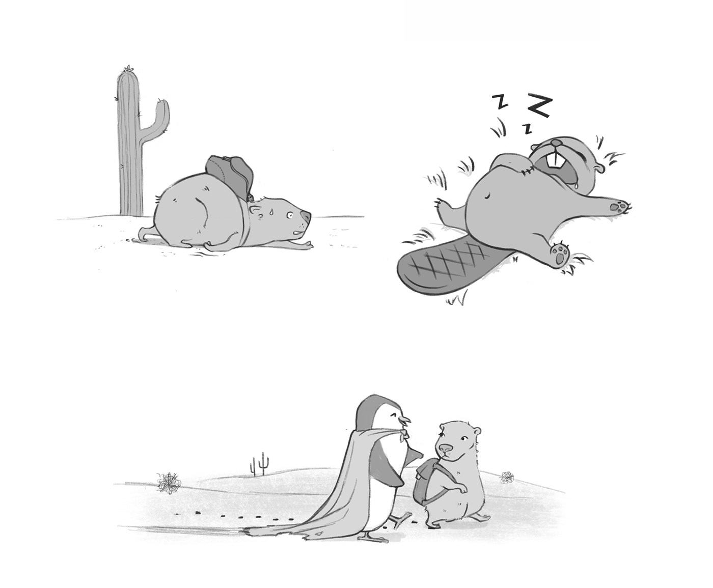 cartoon digital illustration Character design  kidlit kidlitillustration kidlitart capybara illustrations cute illustration book illustrations