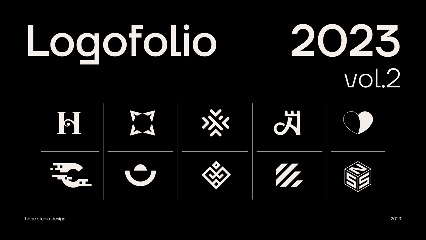 logofolio 2023, hope studio, hope design