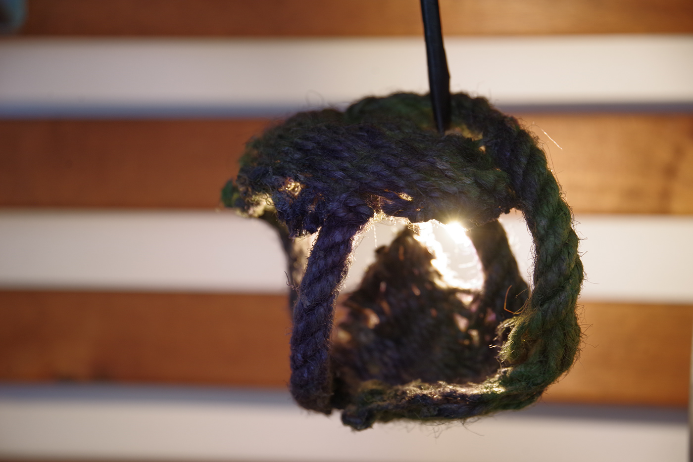 equallity Diversity rope lamp rope art textile art Miniature art community Lamp light