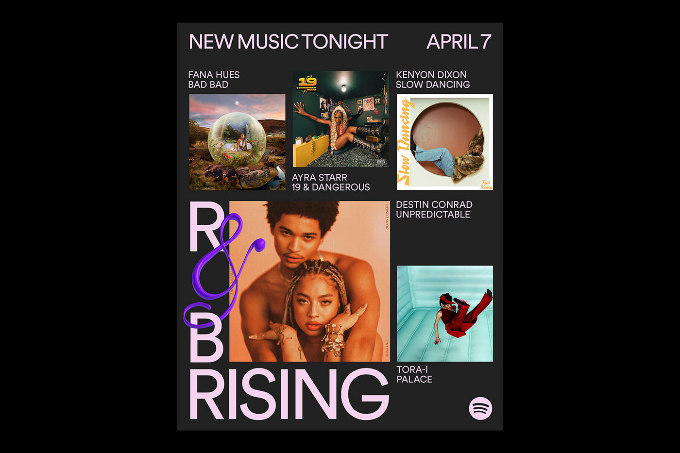 spotify music editorial playlist design artists R&B visual identity brand identity RNB