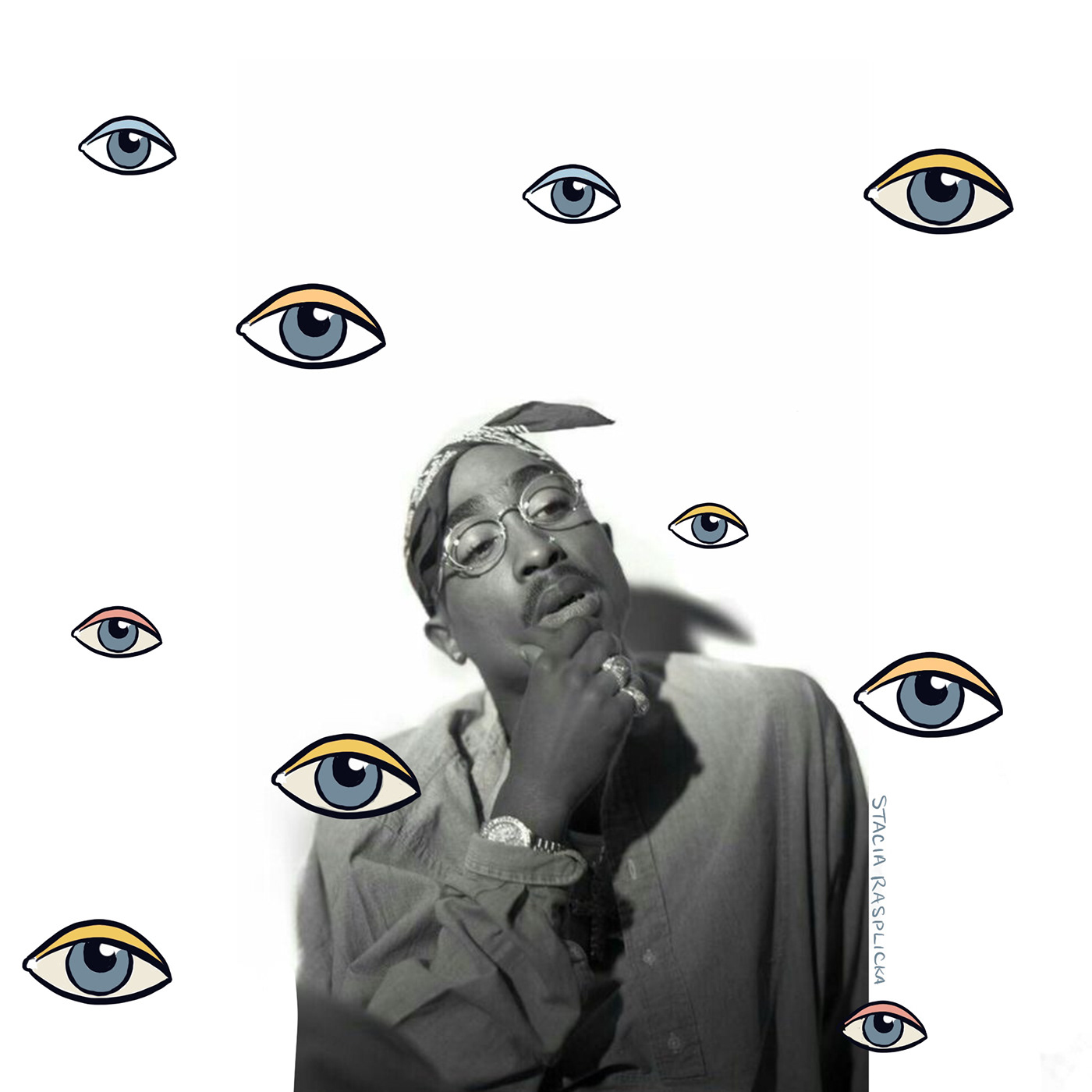 2pac eyes ILLUSTRATION  Procreate real eyes real lies Realize tupac