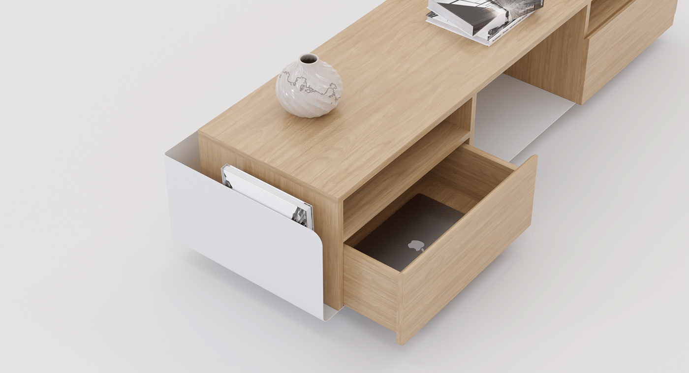 sideboard tvstand furniture design  furniture home Board wooden furniture industrial design  consol metal sheet