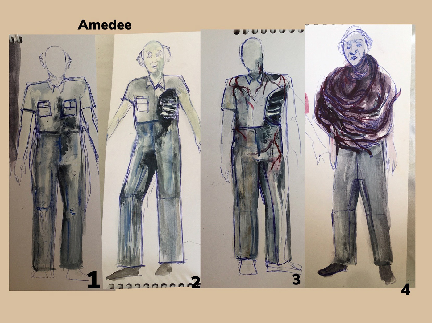 Absurd Character Character design  Costume Design  Fashion  Stage stage designer theater 
