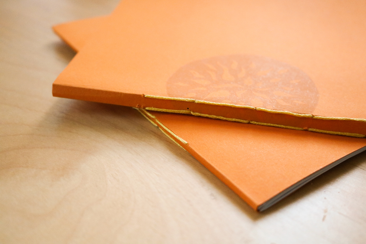 letterpress typography   orange book design chapbook broadside linocut Printing