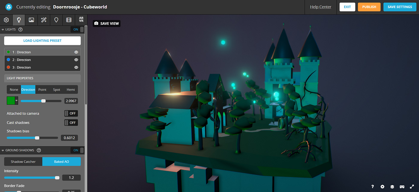 Efteling fairytale blender 3D 3d modeling Castle fantasy box model