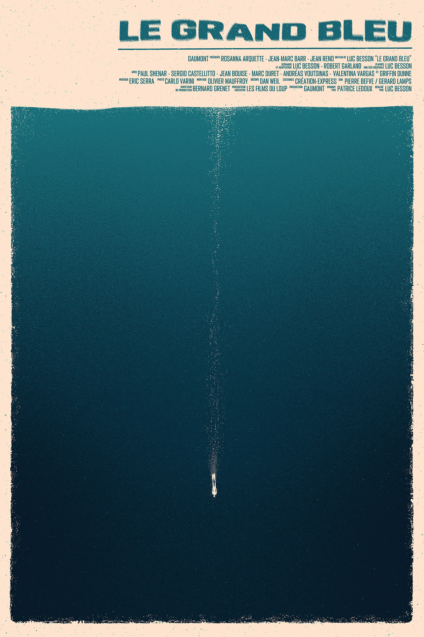film poster movie poster Cinema vintage Oscars diving sea Ocean luc besson polish poster art
