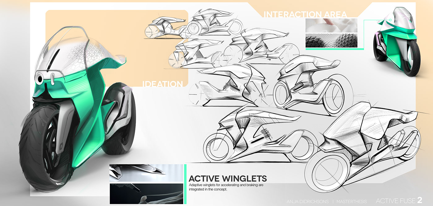 motorrad motorcycle sketches design transportation concept rendering Master student automotive  
