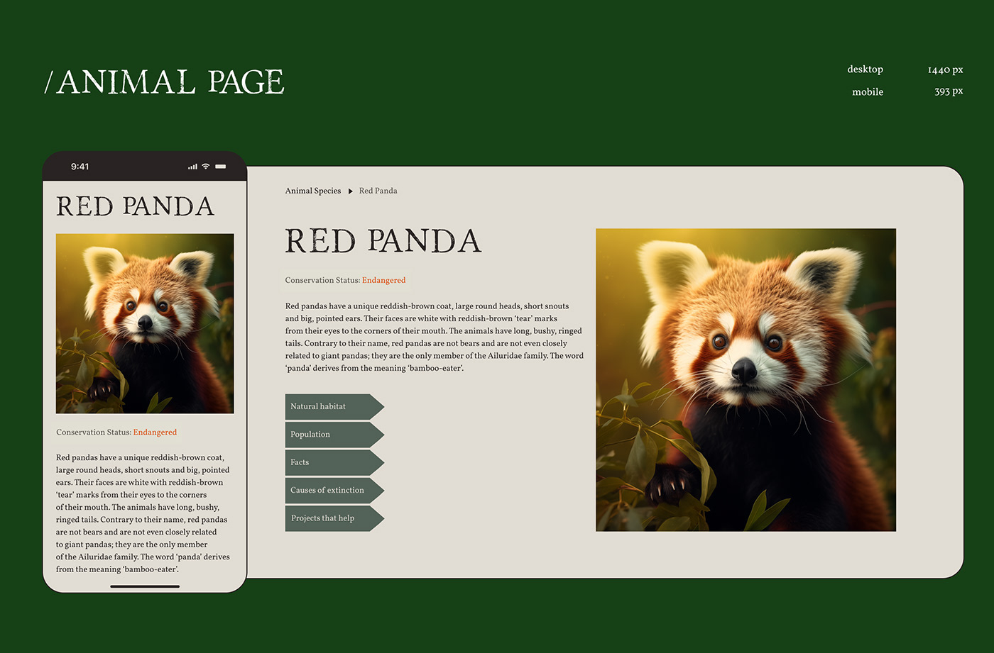 ux/ui Figma Web Design  Website UI/UX UX design user interface Ecology animals wildlife