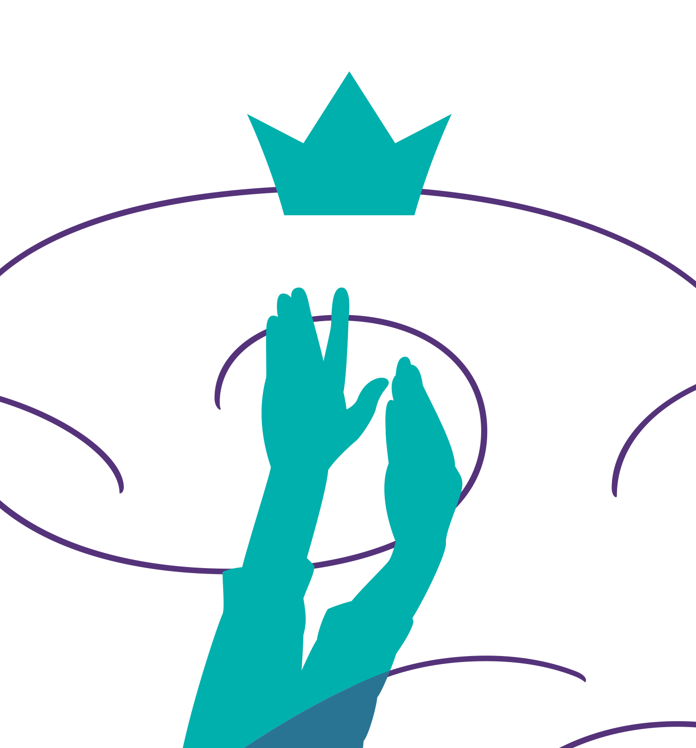 purple green teal dancer crown pageant