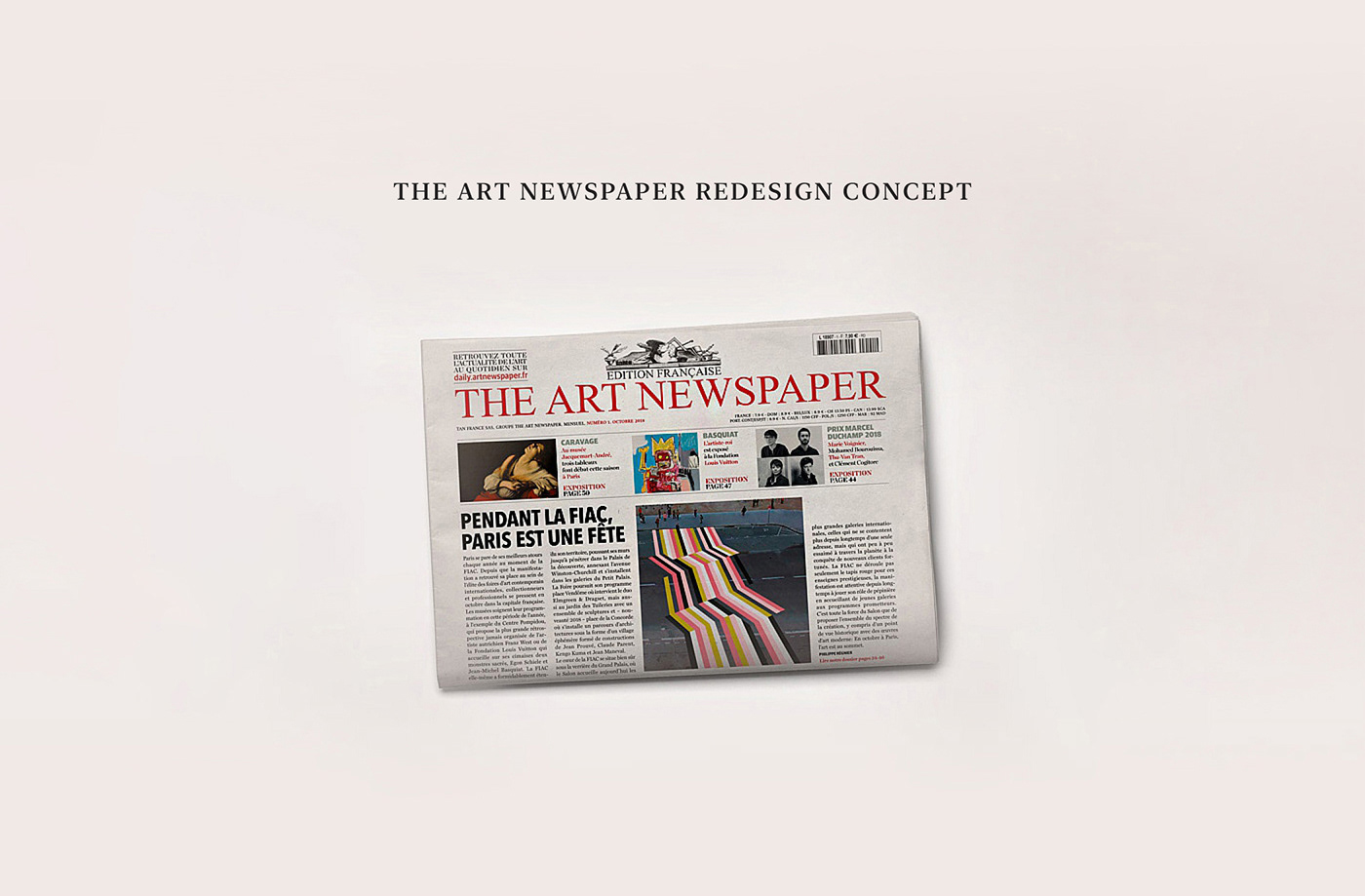 design concept magazine Minimalism minimalistic design news newspaper the art newspaper Website