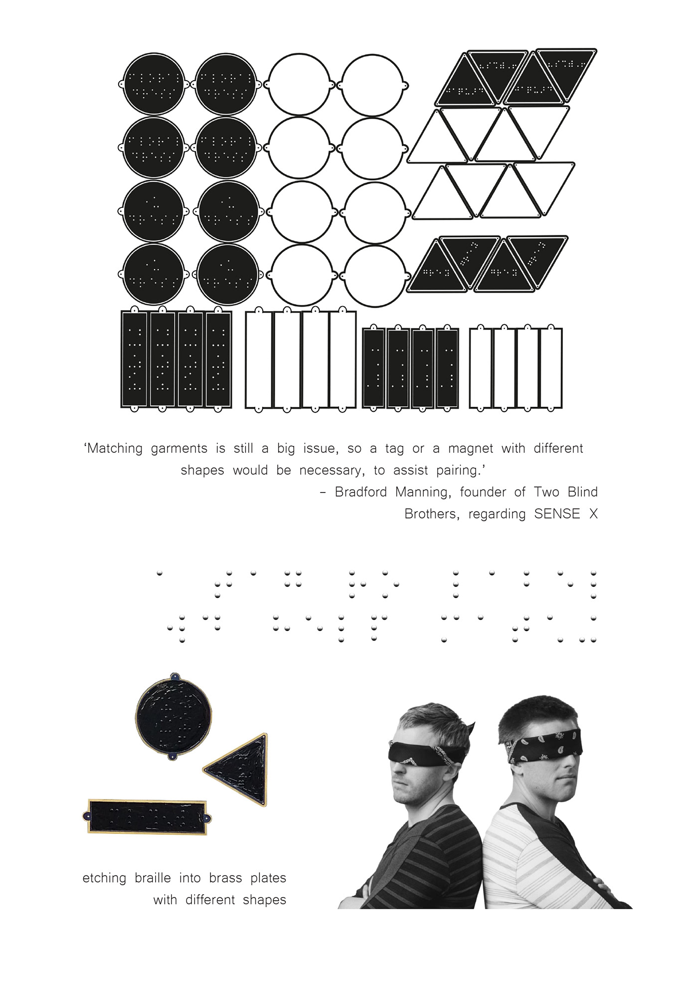blind Visually impaired Fashion  Braille tactile fabrics soft embelishments SENSORY match