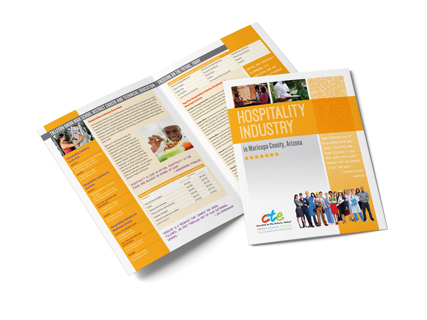 Education real estate tech industry business For Profit brochure pocket folder inserts series