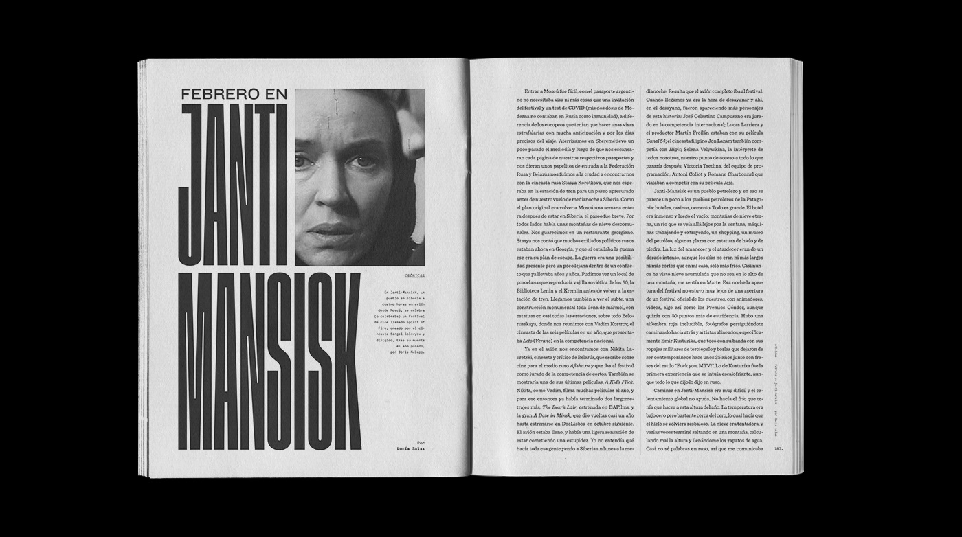 magazine editorial design filmmaking Movies typography   Layout editorial design  print tyopographic