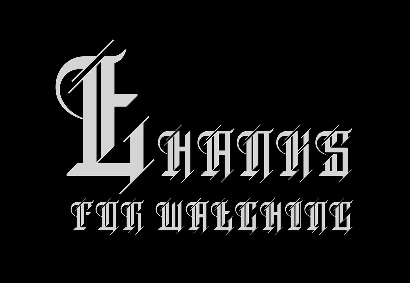Display font type gothic Blackletter display font Typeface typography   horror tattoo
