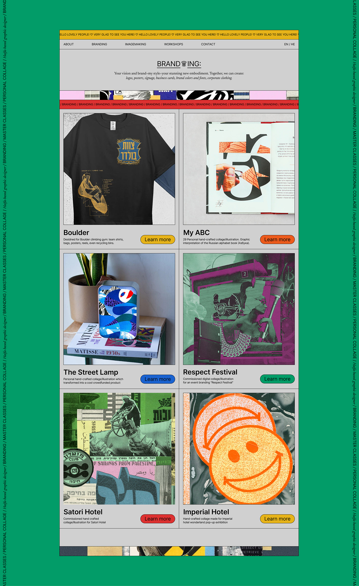 collage Graphic Designer Website Design Web Design  branding  portfolio ui design colorful creative artist