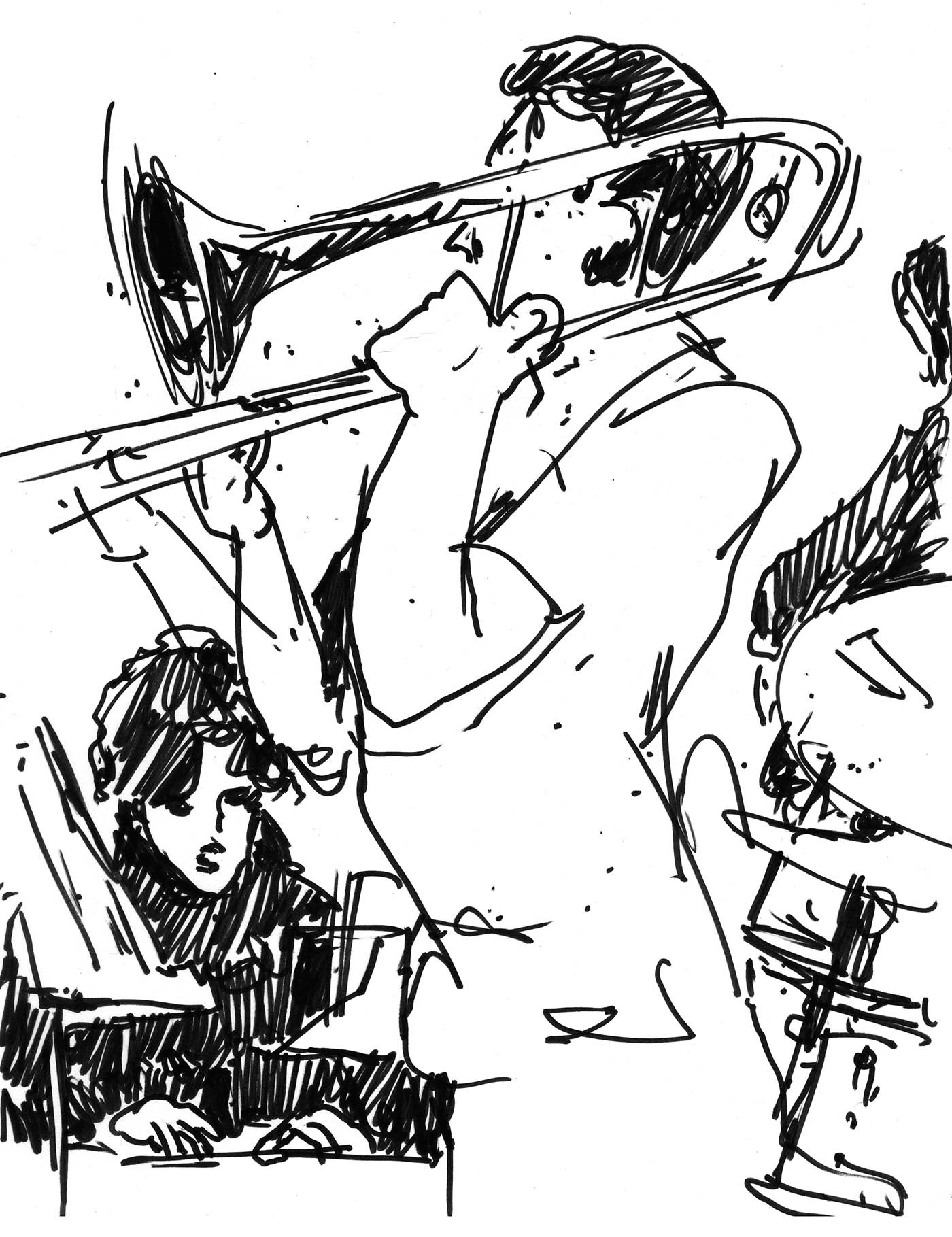 concert Drawing  drawings jazz live drawing music sketch sketchbook urban sketchers