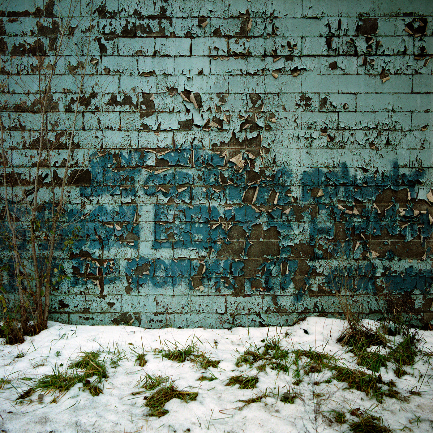 detroit Michigan Urban decay winter cold White night snow abandoned Abandonment photo