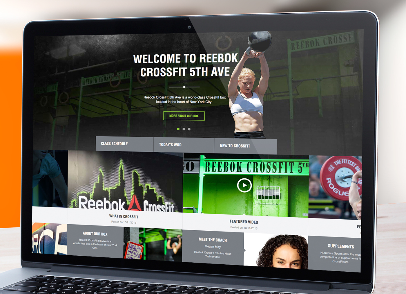 UX design Crossfit Website reebok gym landing page funnel