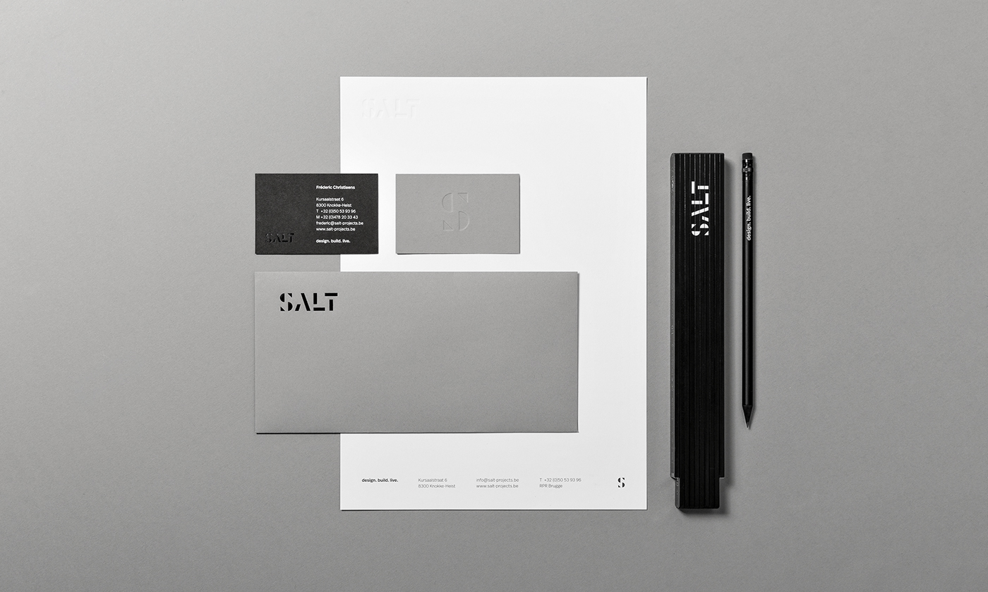 Salt branding  naming Webdesign real-estate black White gray skinn Photography 