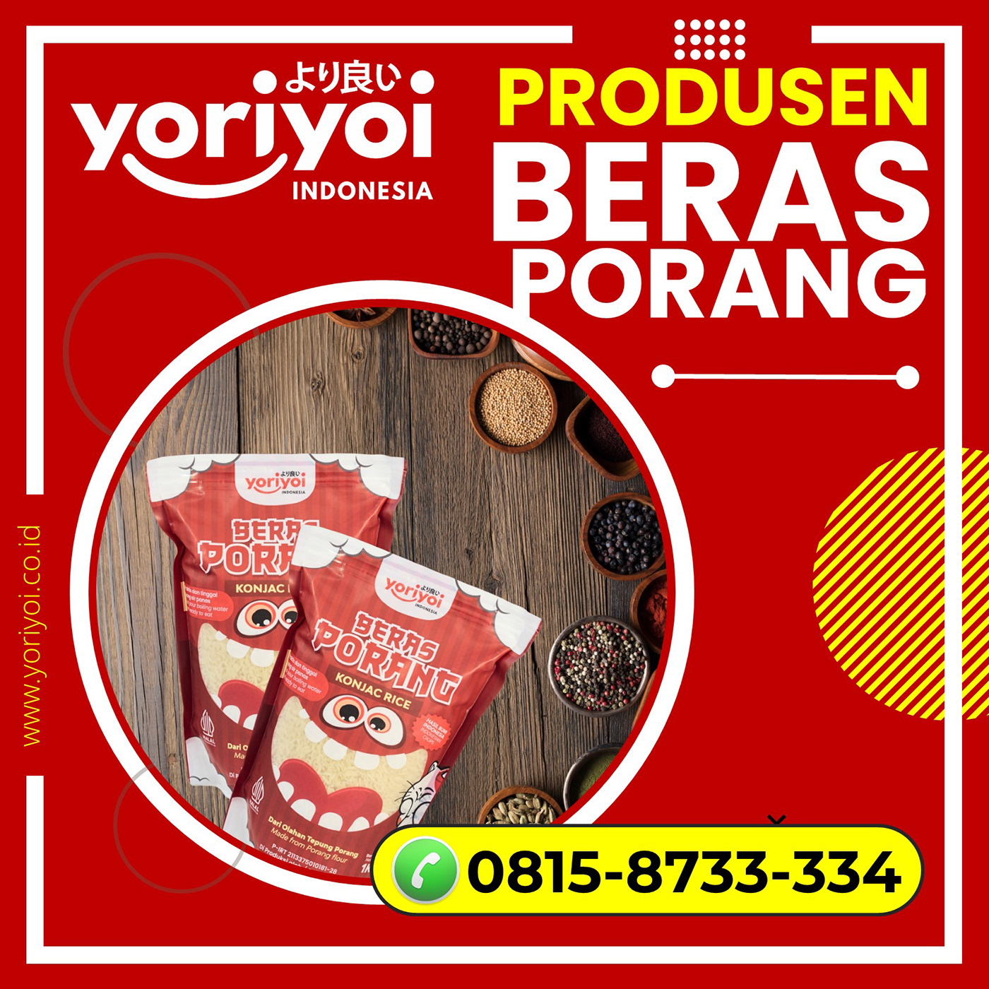 Distributor Beras Shirataki Palembang, Hub 0815-8733-334

