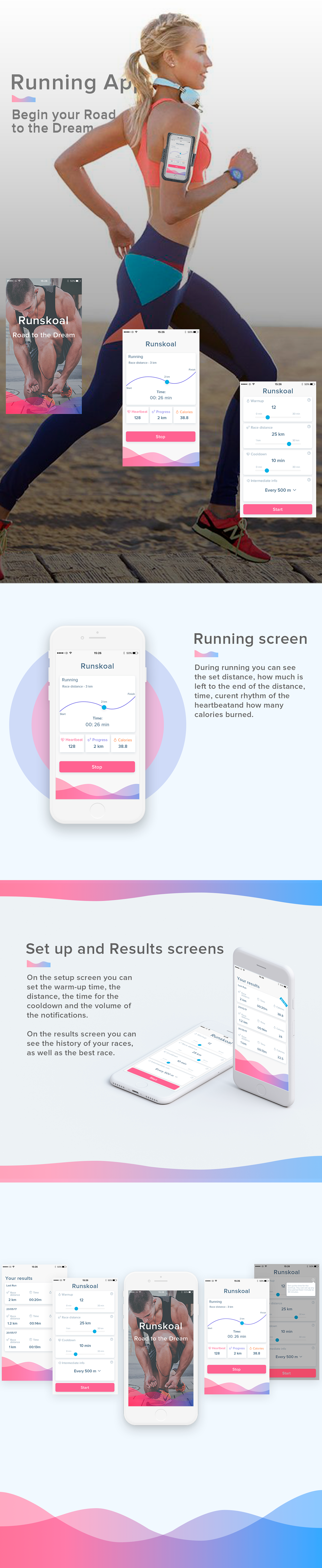 app UI ux run sport runner design ios fitness