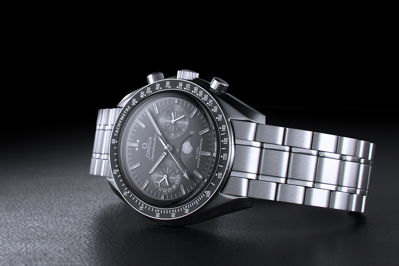 3D product visualization watch Omega Render studio shoot vray