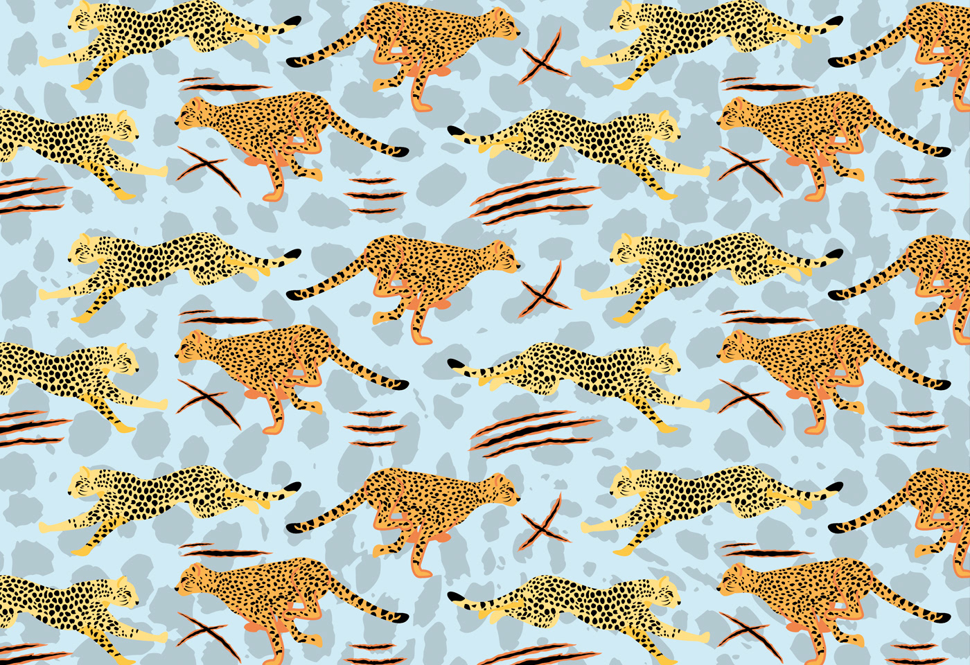 Leopards pattern design  flip flops summer claws leopard pattern Leopard illustration leopard texture panther vector