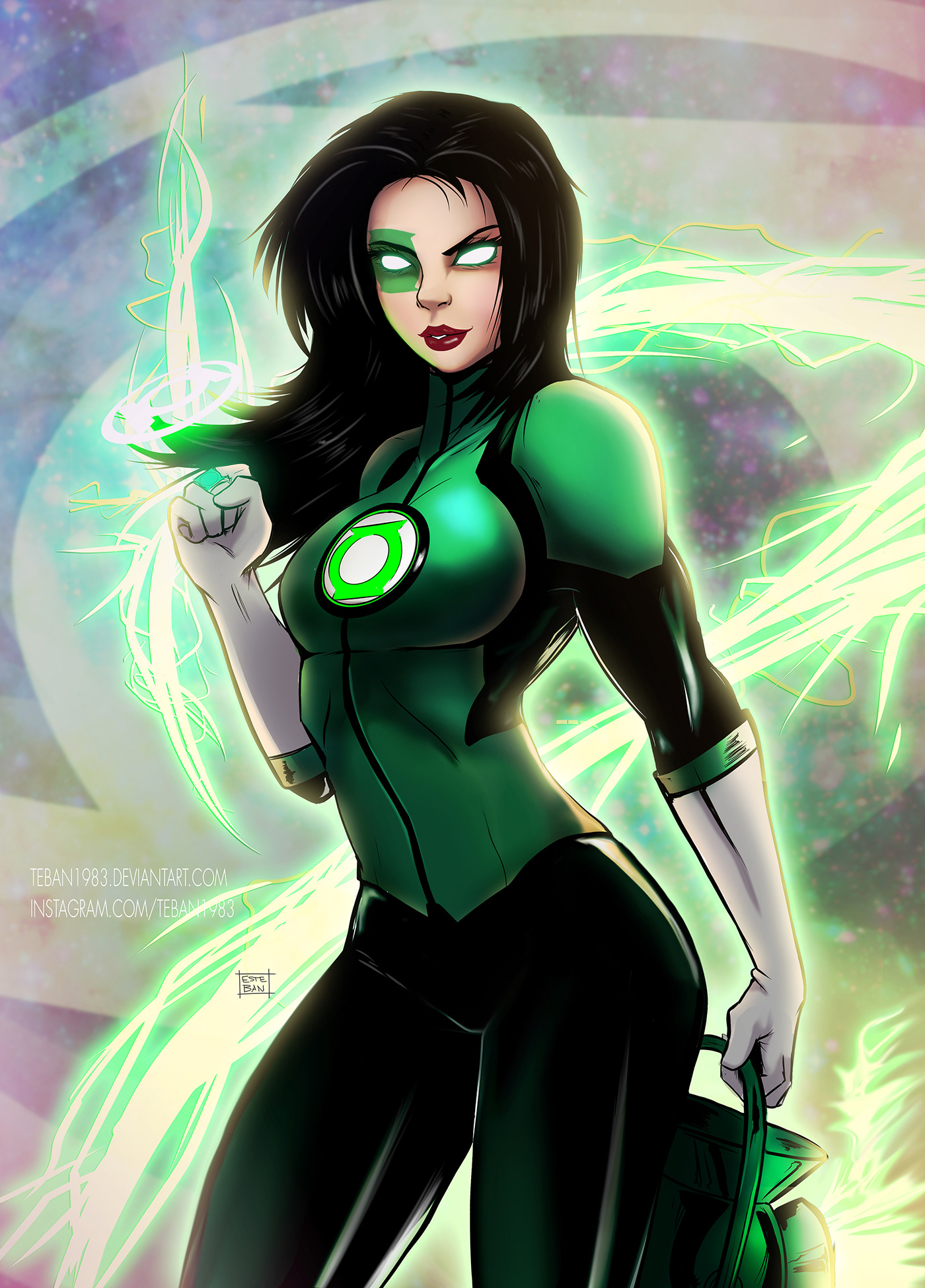 Green Lantern,Jessica Cruz,Dc Comics,Digital Art ,Иллюстрация,Графический д...