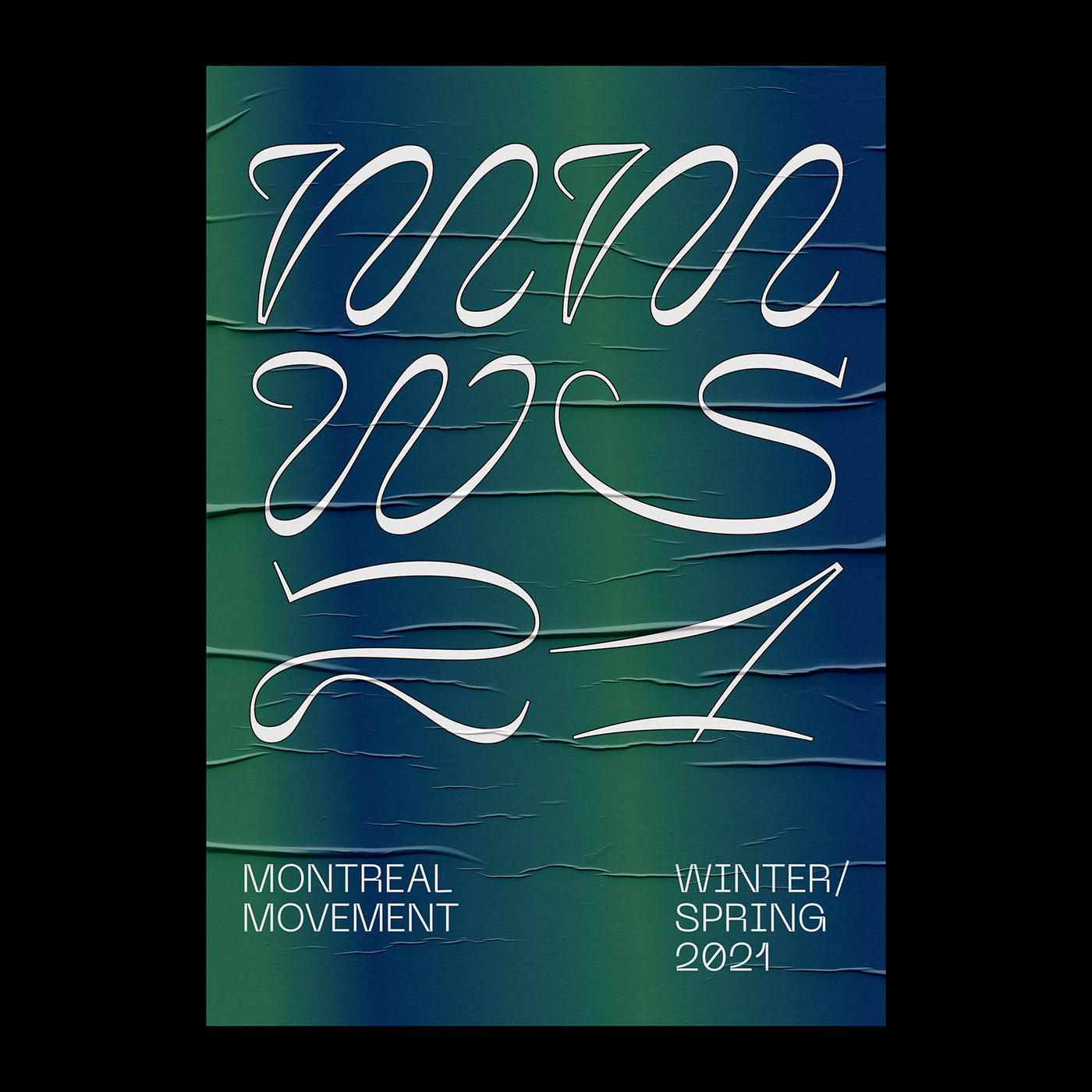 Clothing Montreal poster type typography  