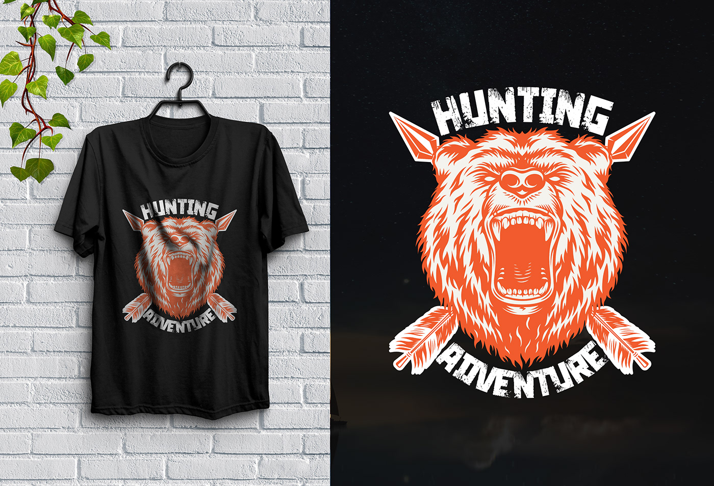 T-Shirt Design t-shirt Hunting Hunting T-shirt Design vintage adventure Adventure Time custom t-shirt hiking hiking t-shirt