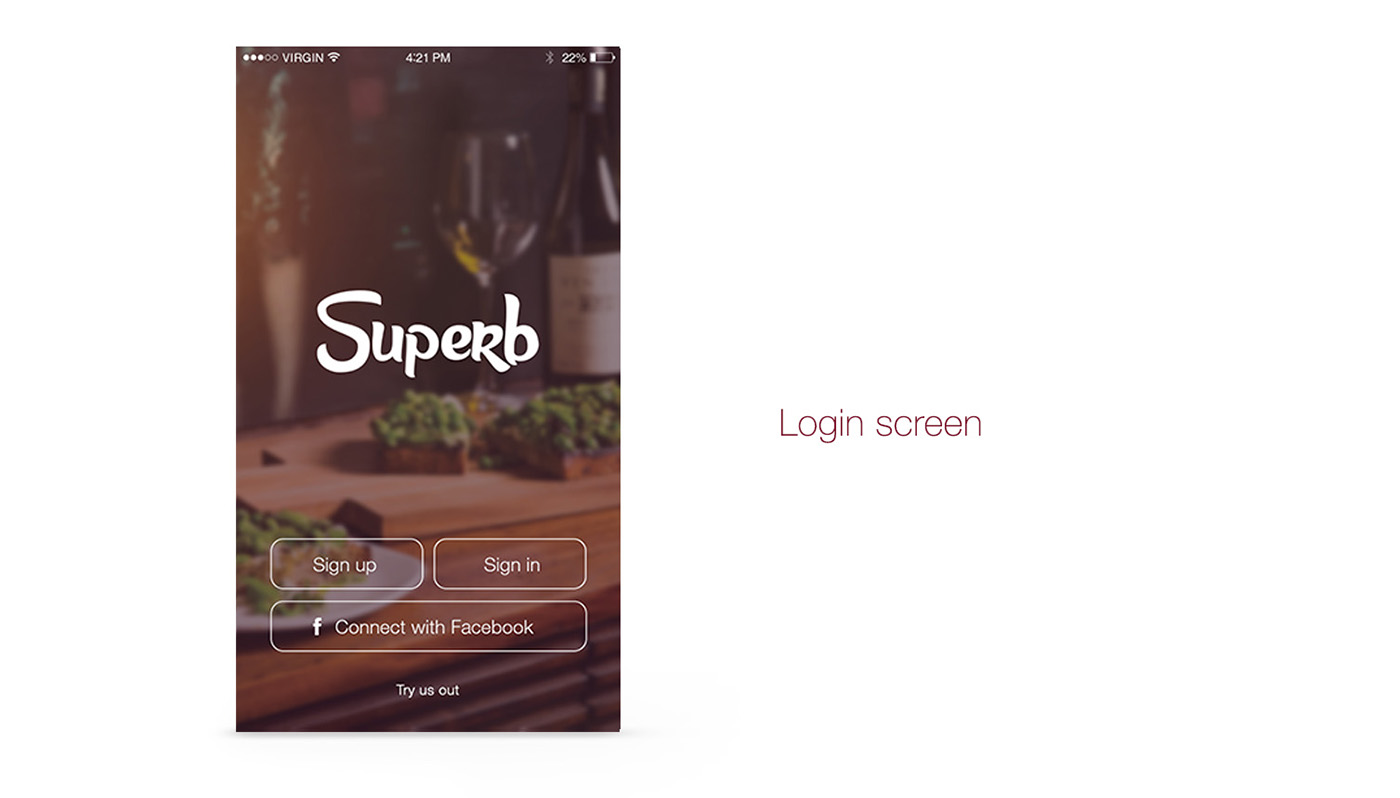Adobe Portfolio UI ux restaurant Booking app ios