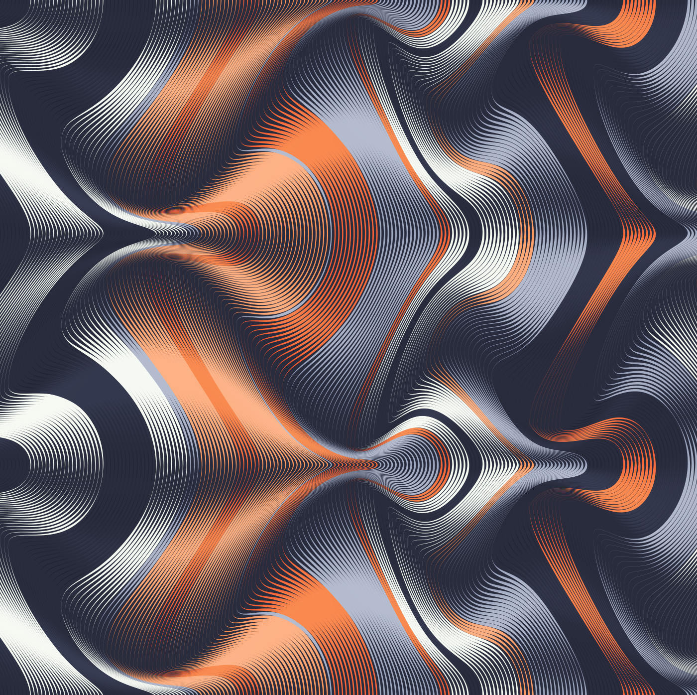 Adobe Portfolio abstract moire pattern lines color psychedelic stripes vector illusion