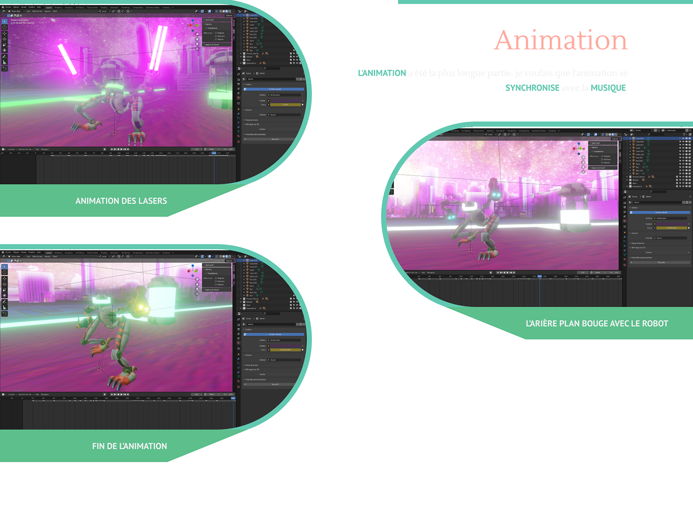 3D video Premiere Pro blender 3d modeling rave music mecha robot laser