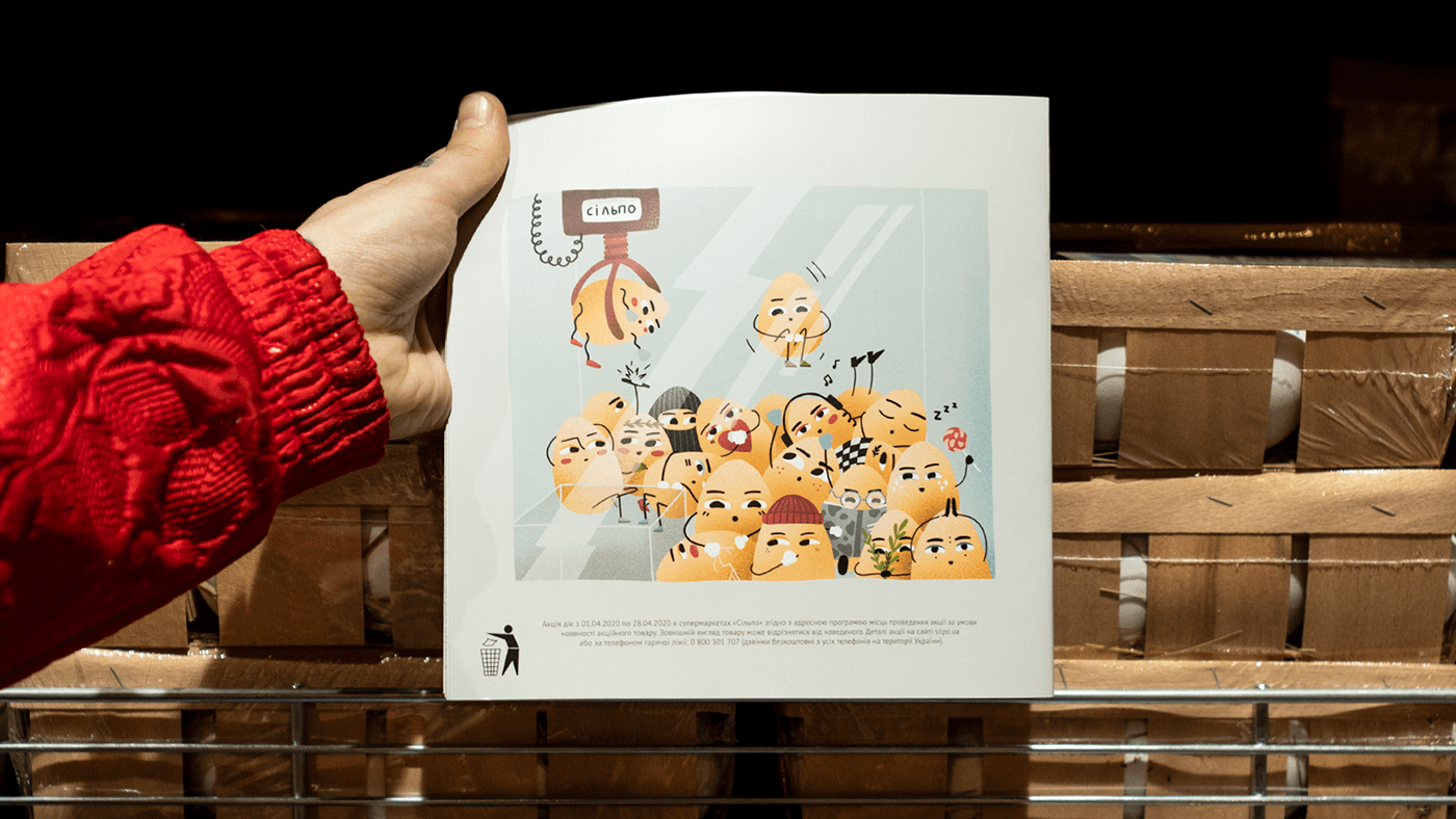 #Brochure #easter #illustrations #page-proofs #Print Design #sticker #stickerpack #Supermarket magazine print
