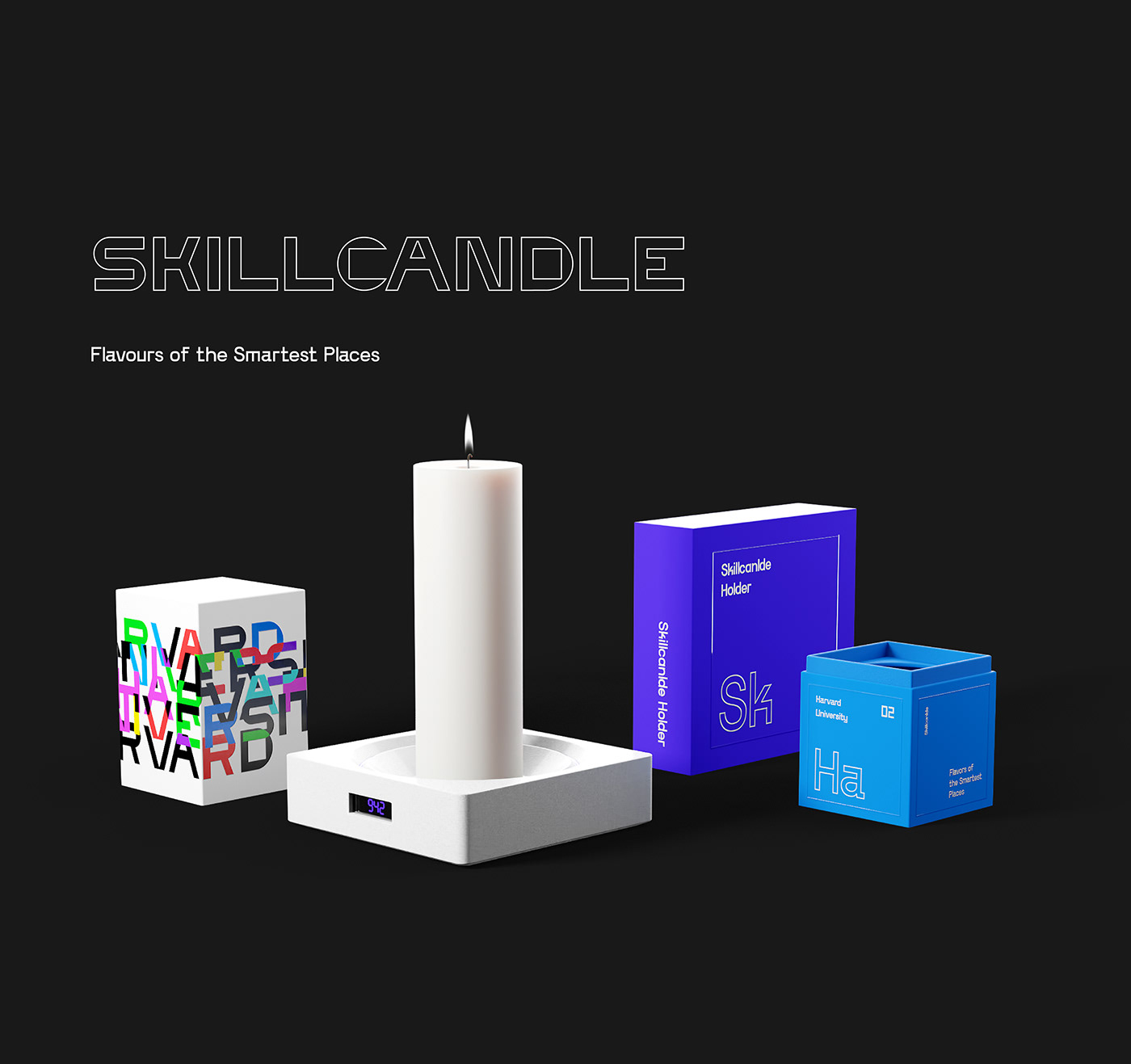 3D award branding  canlde package pattern reddot University SkillBox RedDot Winner