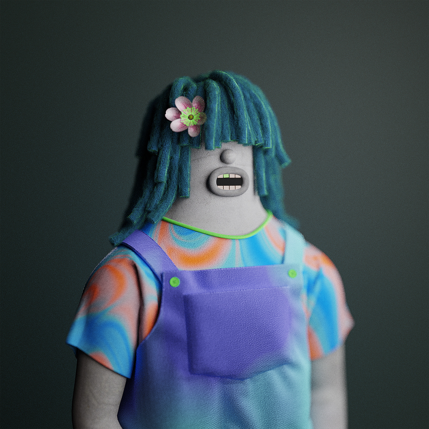 3D 3d modeling blender Character Character design  Clothing Digital Art  ILLUSTRATION  Render texturing