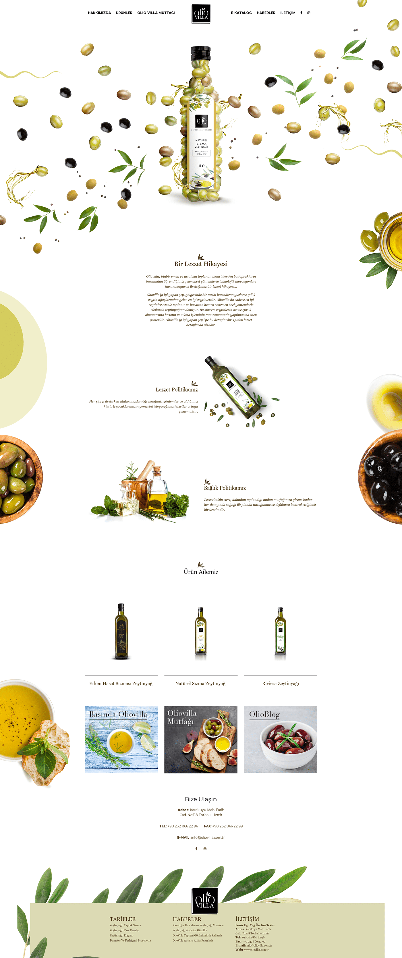 elementor Figma landing page Olive Oil ui design UI/UX Web Design  Webdesign wordpress